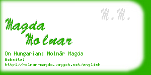 magda molnar business card
